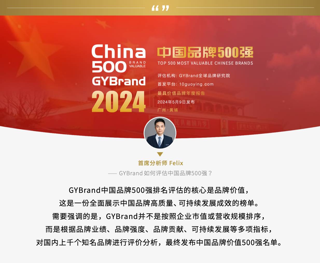 2024中国品牌价值500强排名评估方法