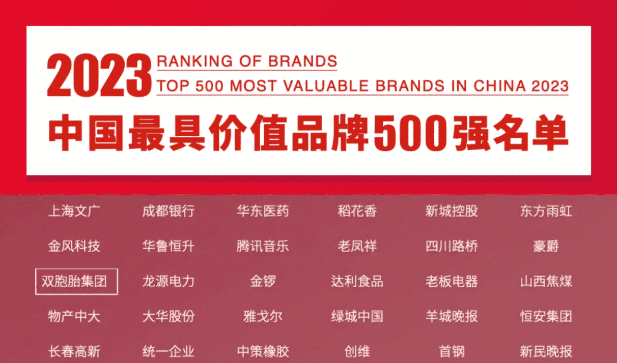 双胞胎集团再次上榜中国最具价值品牌500强